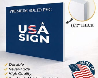 Upgrade to premium 0.2-inch thick PVC material for the signage.