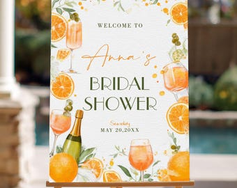 Citrus Bridal Shower Welcome Sign: Italian Lemon Theme