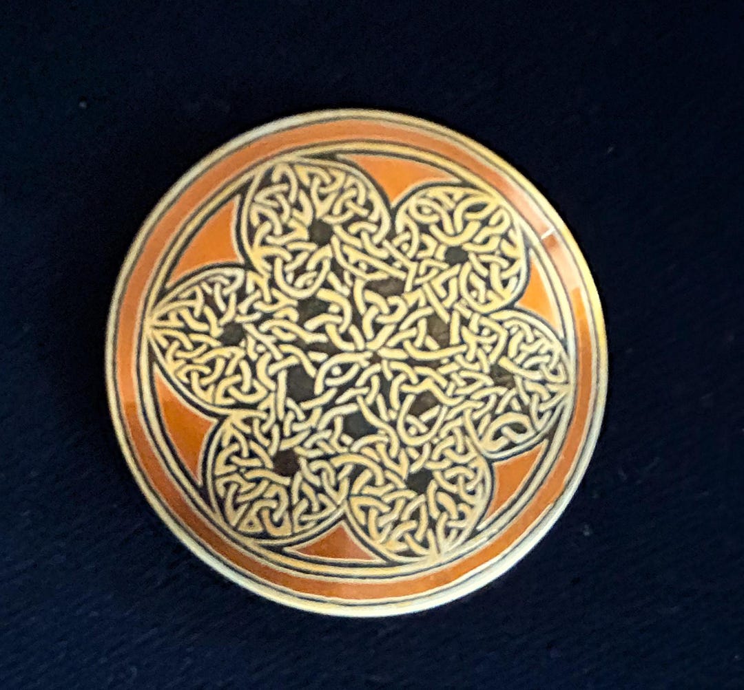 Celtic Reed Vintage Reed & Barton Damascene Brooch / Pendant | 1977 MMA Book of ...