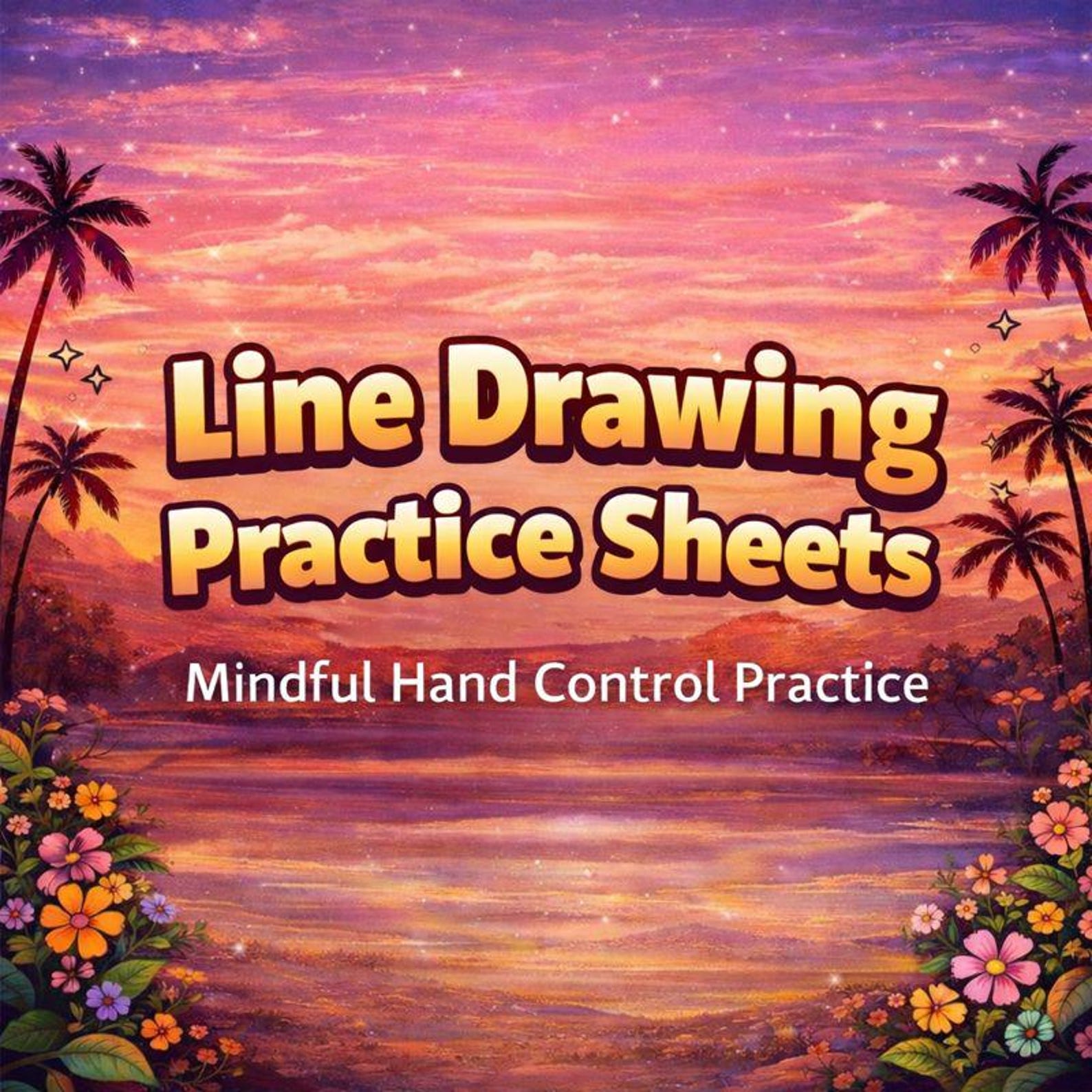 Line Drawing Practice Sheets | Mindful Tracing Printable | Hand Control ...