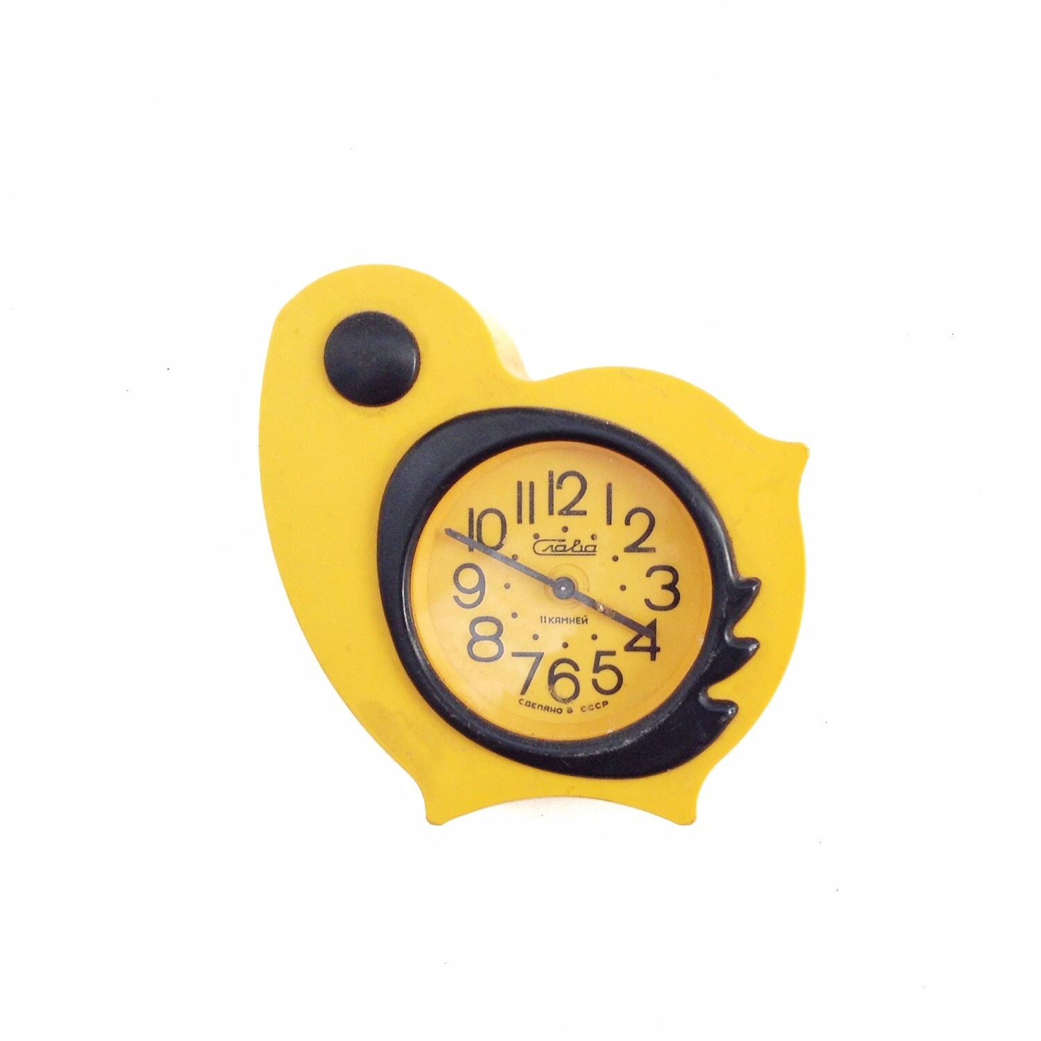 Clock Vintage Wind Up BIRD SLAVA CLock use for home decor. Etsy