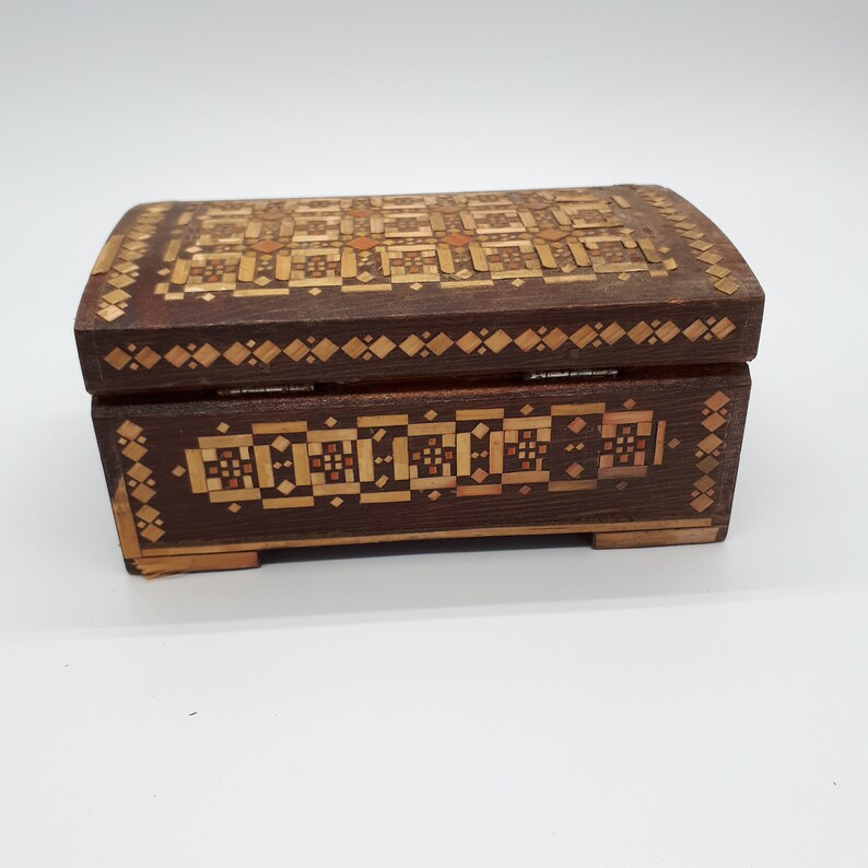 Jewelry Box Soviet Box Straw Box Beautiful VintageE treasury Box