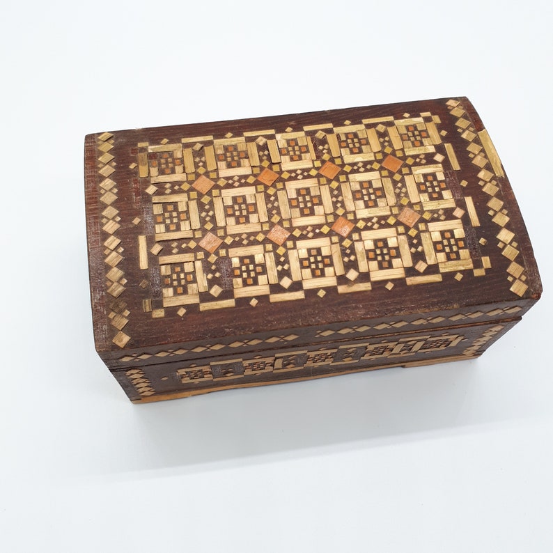 Jewelry Box Soviet Box Straw Box Beautiful VintageE treasury Box
