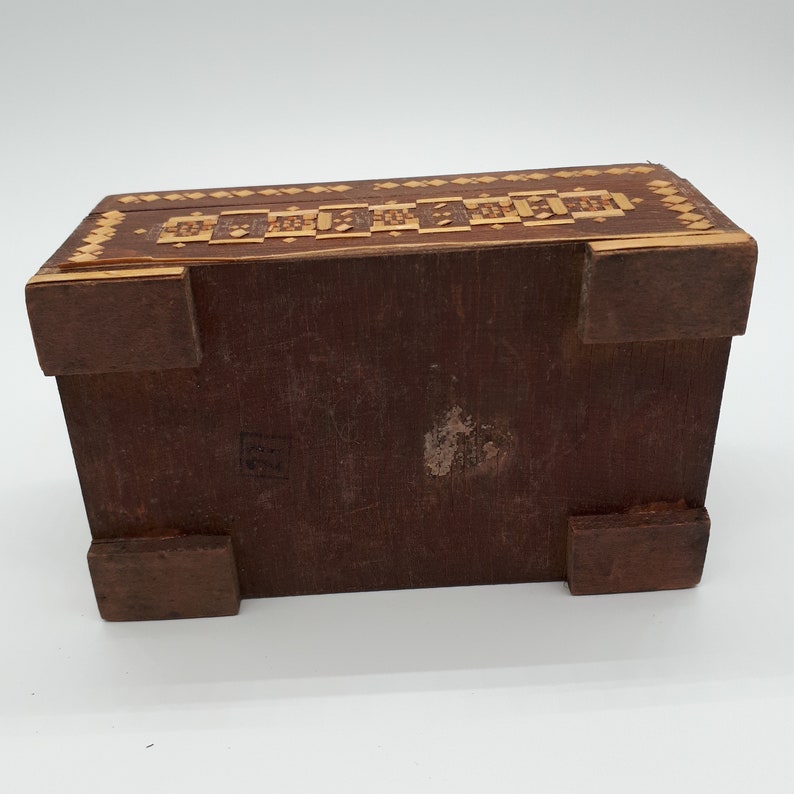 Jewelry Box Soviet Box Straw Box Beautiful VintageE treasury Box