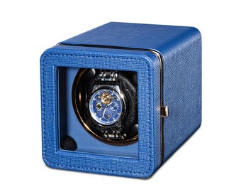 Antimagnetic Watch Winder – Leather Automatic Watch Rotator, USB-C