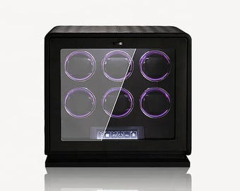 Luxury Watch Winder MasterCraft  – Automatic, Silent Motor, LED Display Box