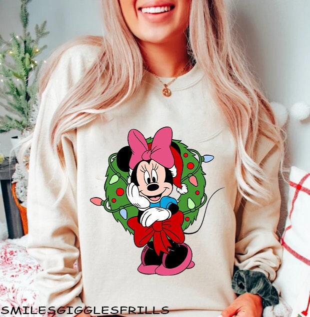 Discover Minnie Santa Christmas Sweatshirt, Disney Christmas Sweatshirt