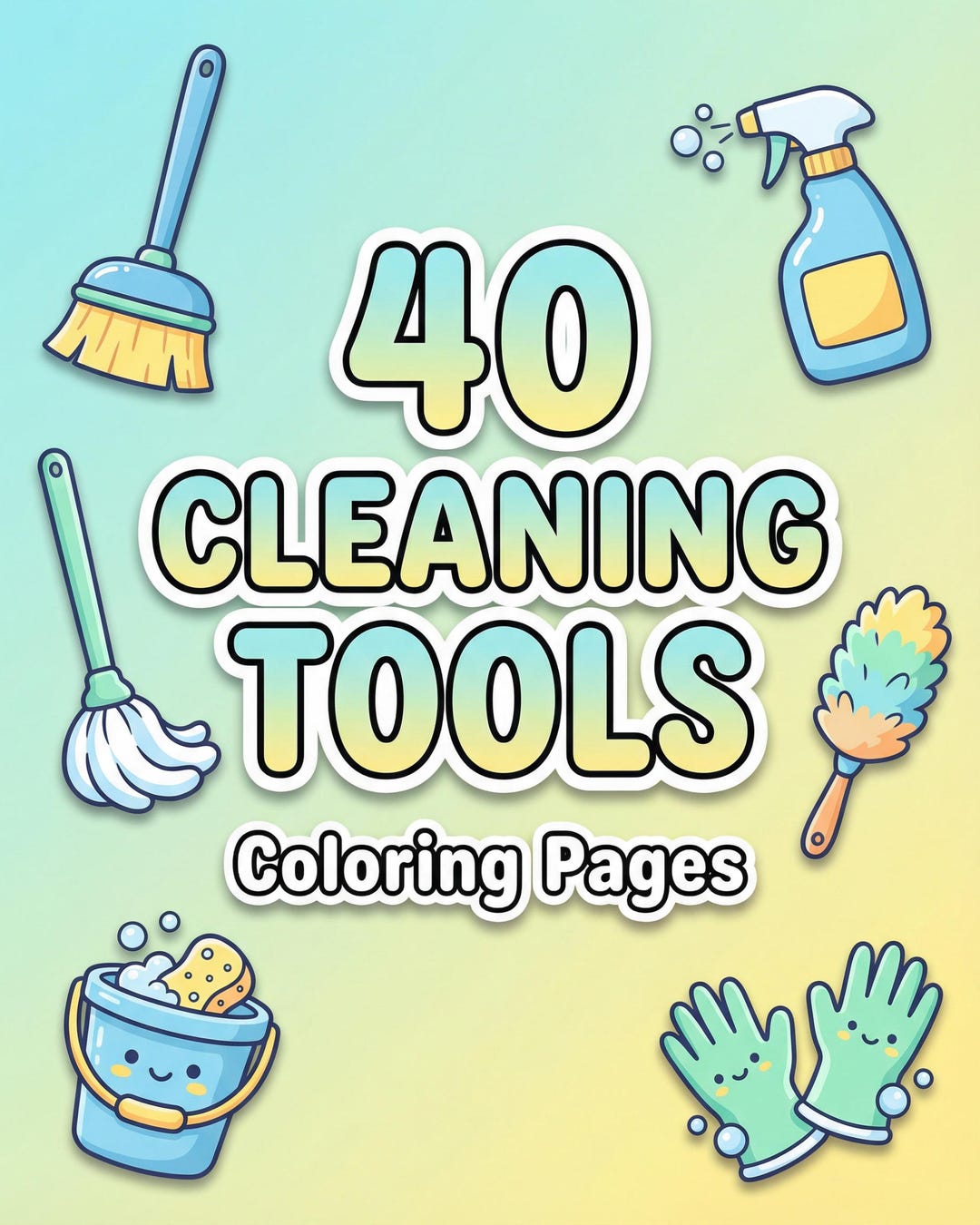 Coloring Tools Cleanliness 40 Cleaning Tools Coloring Pages for Kids | Hygiene Learning Activities ...
