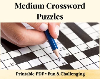 70 Mittelgroße Kreuzworträtsel mit Lösungen (Großdruck PDF zum Herunterladen für Erwachsene und Senioren)