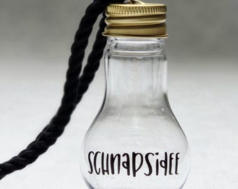 Acryl Schnaps-Glühbirne to go - "Schnapsidee" - 50ml