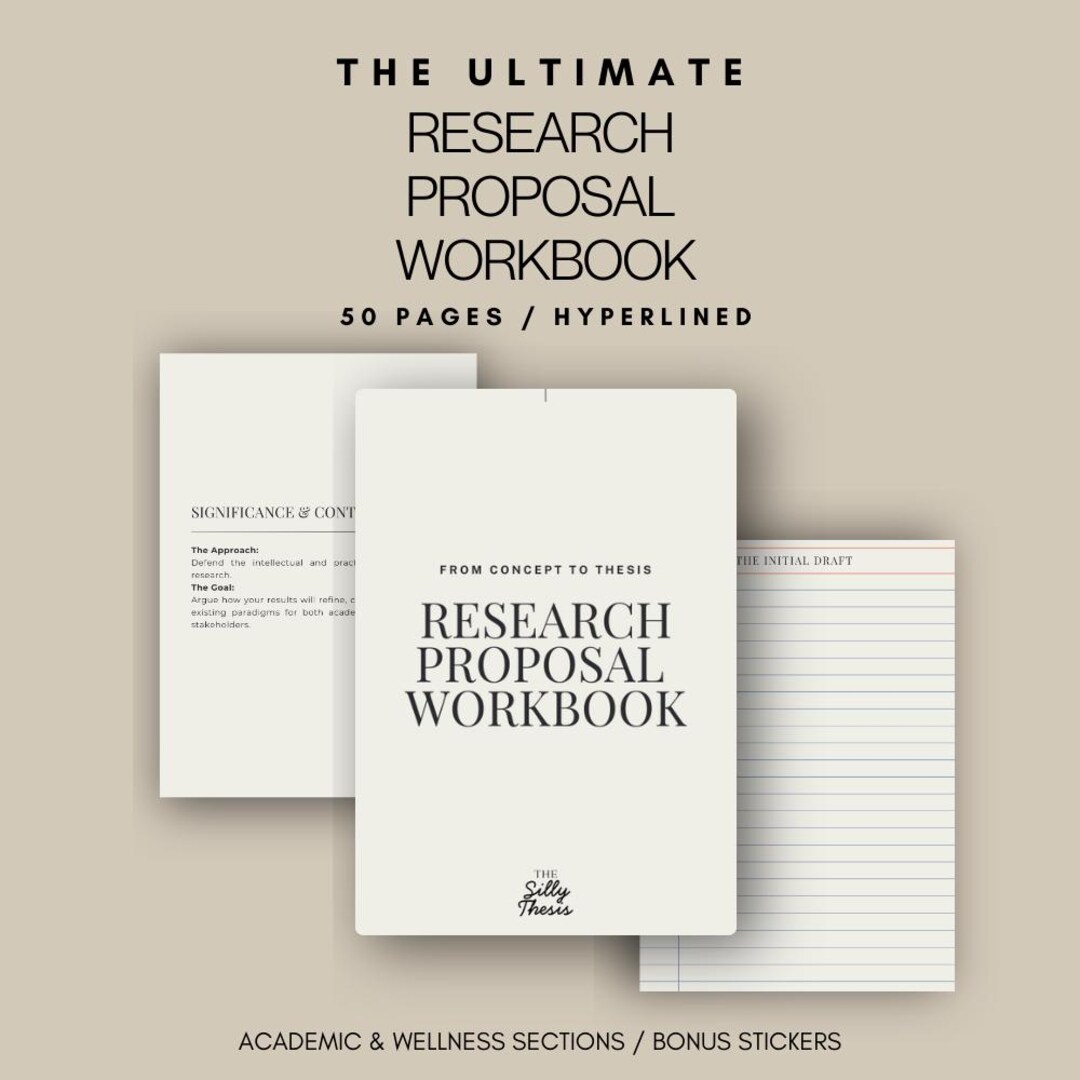 Ultimate Research Proposal Workbook | Thesis Dissertation Writing Guide ...