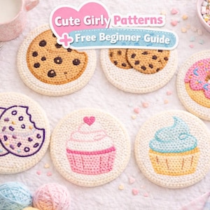 Bonitos patrones de bordado con aguja perforadora, 6 patrones de posavasos con aguja perforadora, patrones para posavasos, diseños de bordado con aguja perforadora imprimibles, descarga digital instantánea en PDF.