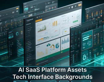 AI Sasa-Platform-Assets, Tech-Interface-Hintergründe, Unternehmens-Dashboard-Visuals, Website Hero, Business Intelligenz, Technologiesysteme
