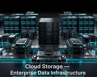 Hintergründe zu Cloud-Speicherung, Dateninfrastruktur für Unternehmen, Cloud Computing, Datenmanagement, Technologiehintergründe, 8K, 20-Bilder-Paket