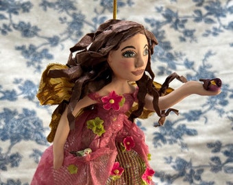 Garden Fairy Art Doll - ornament