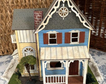 Labor of Love Dollhouse  - cardboard and paper elements