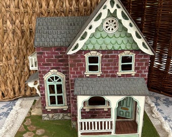 Ms. Rabbit’s House - Dollhouse  - cardboard and paper elements