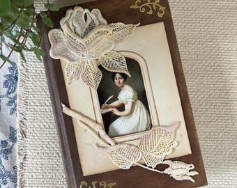 Mansfield Park - Mixed Media Altered Book Art, Jane Austen, Assemblage Art, Romantic Decor