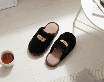 Warme pluche pantoffels voor dames – gezellige antislipschoenen voor binnen