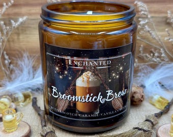 Broomstick Brew Candle | Butterscotch & Cream Scented