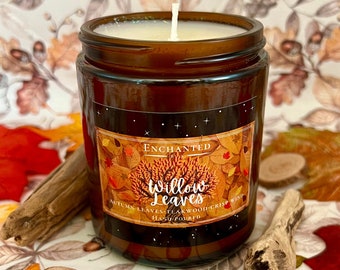 Willow Leaves Candle | Autumn Leaves, Teakwood, & Crisp Wind Scented