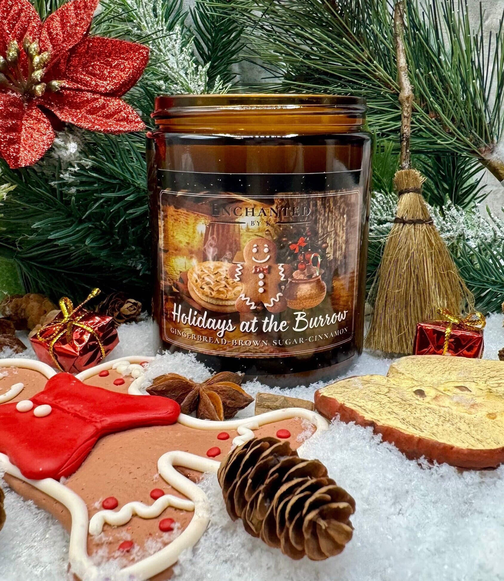 Holidays at the Burrow Candle | Gingerbread, Brown Sugar, & Cinnamon Scented