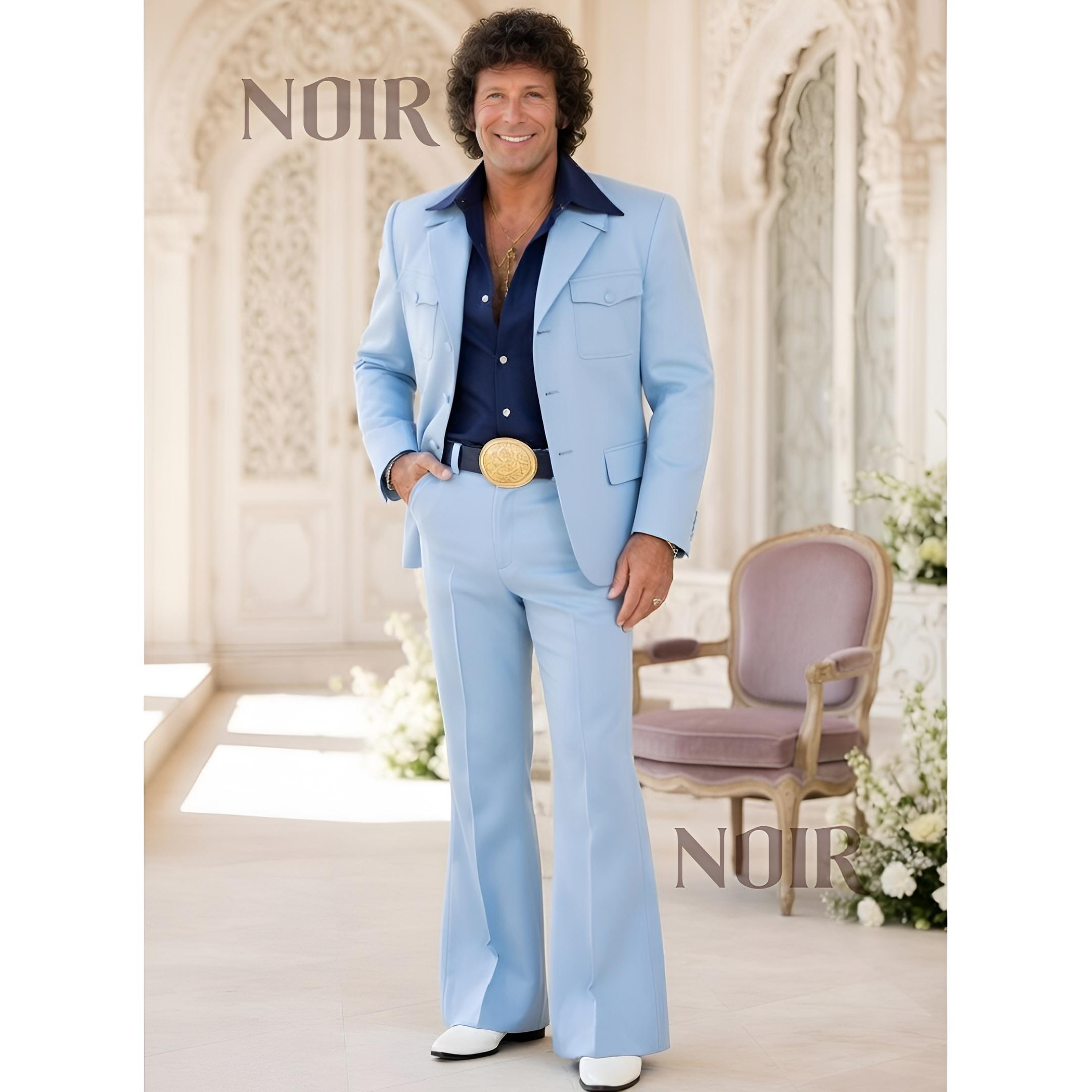1970s Light Blue Suit - Etsy