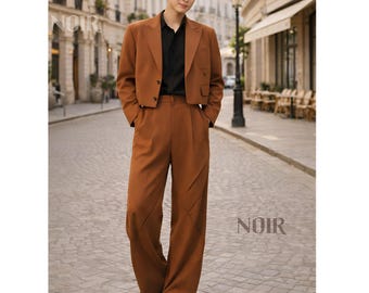 バーントオレンジ 70年代風 メンズスーツ Trauanzug Herren Costume Homme レトロ エレガント フォーマル アウトフィット テーラード セレモニー ヴィンテージスタイル メンズウェア アート