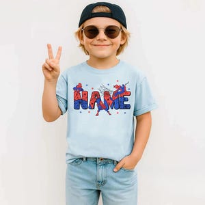 Custom Name Spiderman Hero PNG, Personalized Superhero Birthday Design, Family Matching Sublimation File, Digital Download image 5