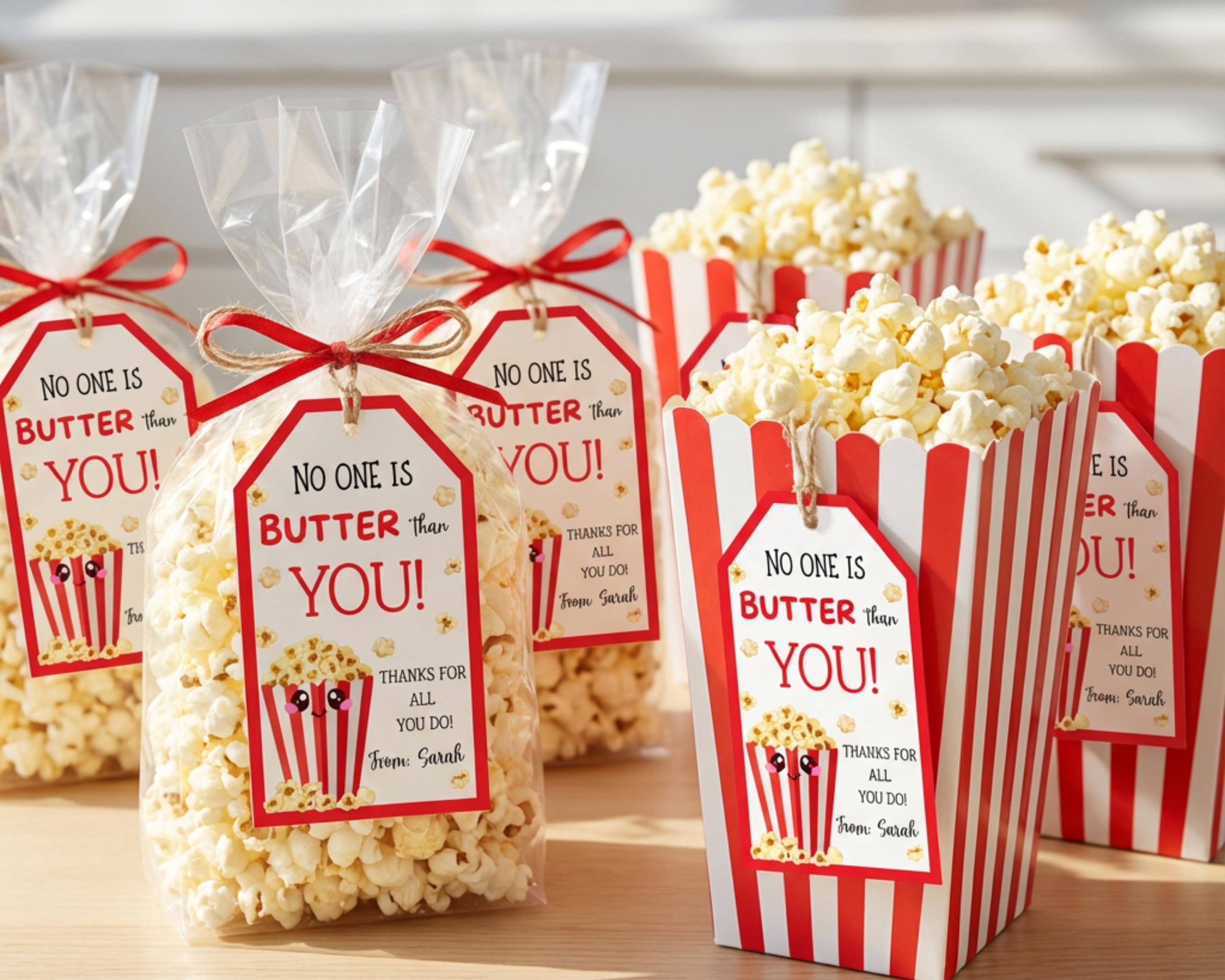 Popcorn Gift Tag Printable, Teacher, Employee, Staff, Nurse, Coworker ...