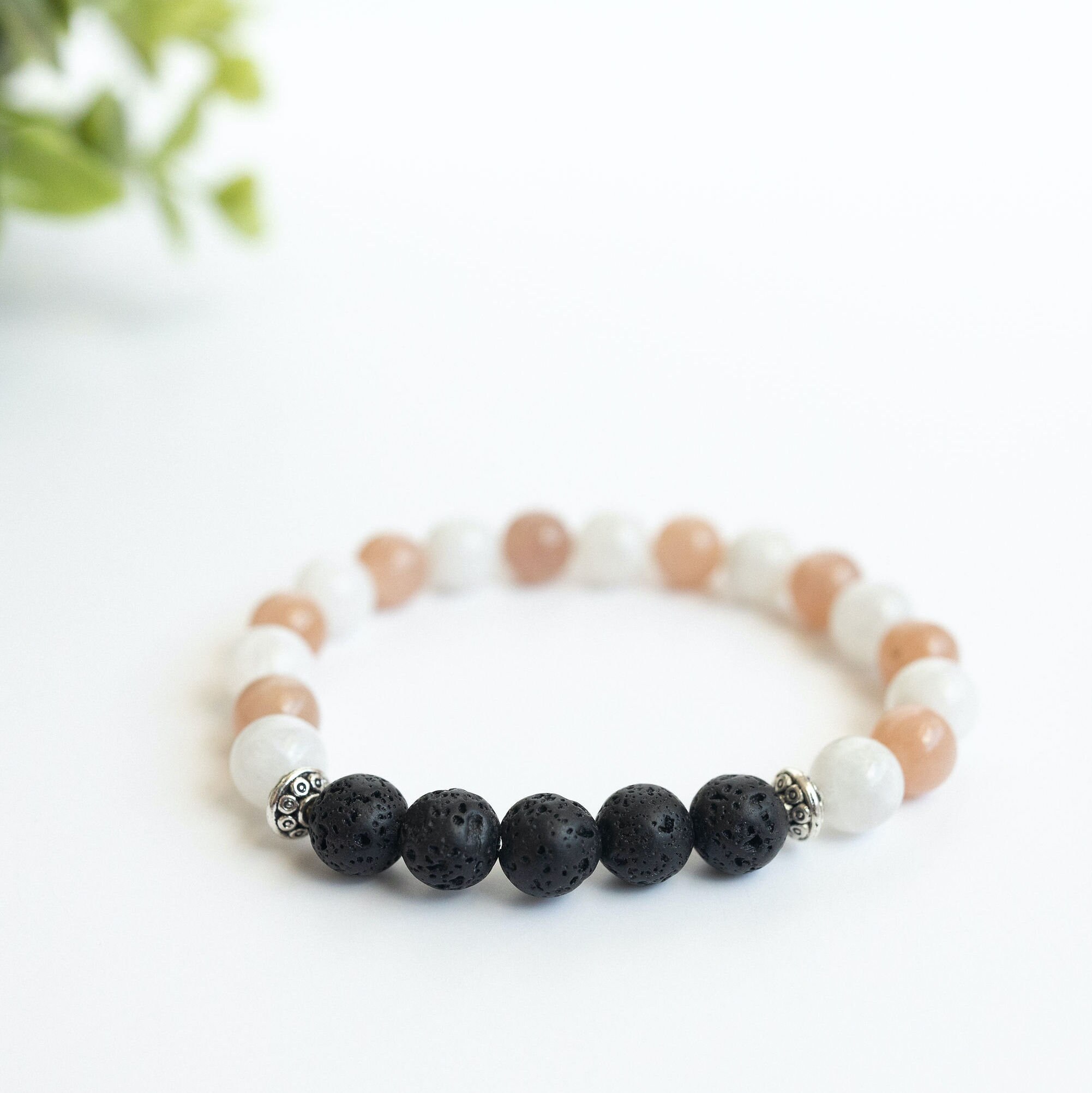 Moonstone and Sunstone Essential Oil Diffuser Bracelet Etsy