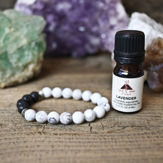 White howlite deals diffuser bracelet