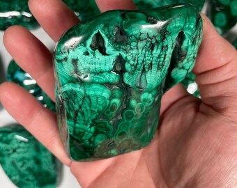 Polished Malachite Freeform from the Congo (409)