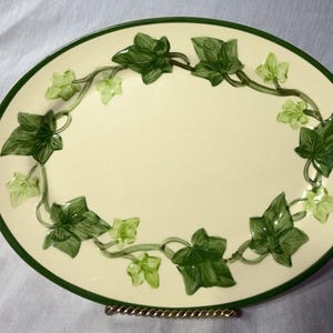 Franciscan Ivy Earthenware 11" Oval Serving Platter Gladding McBean Plate Dish