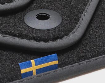 Volvo V70 XC70 velours vloermatten 2000-2007 – 2e generatie – vlaggetje