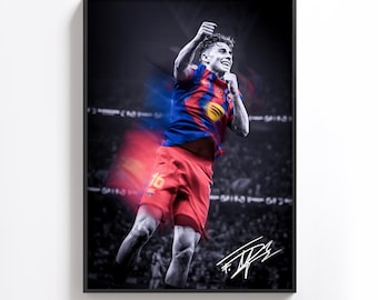 Fermín López Signed Poster, FC Barcelona Football Art, (Digital Download)