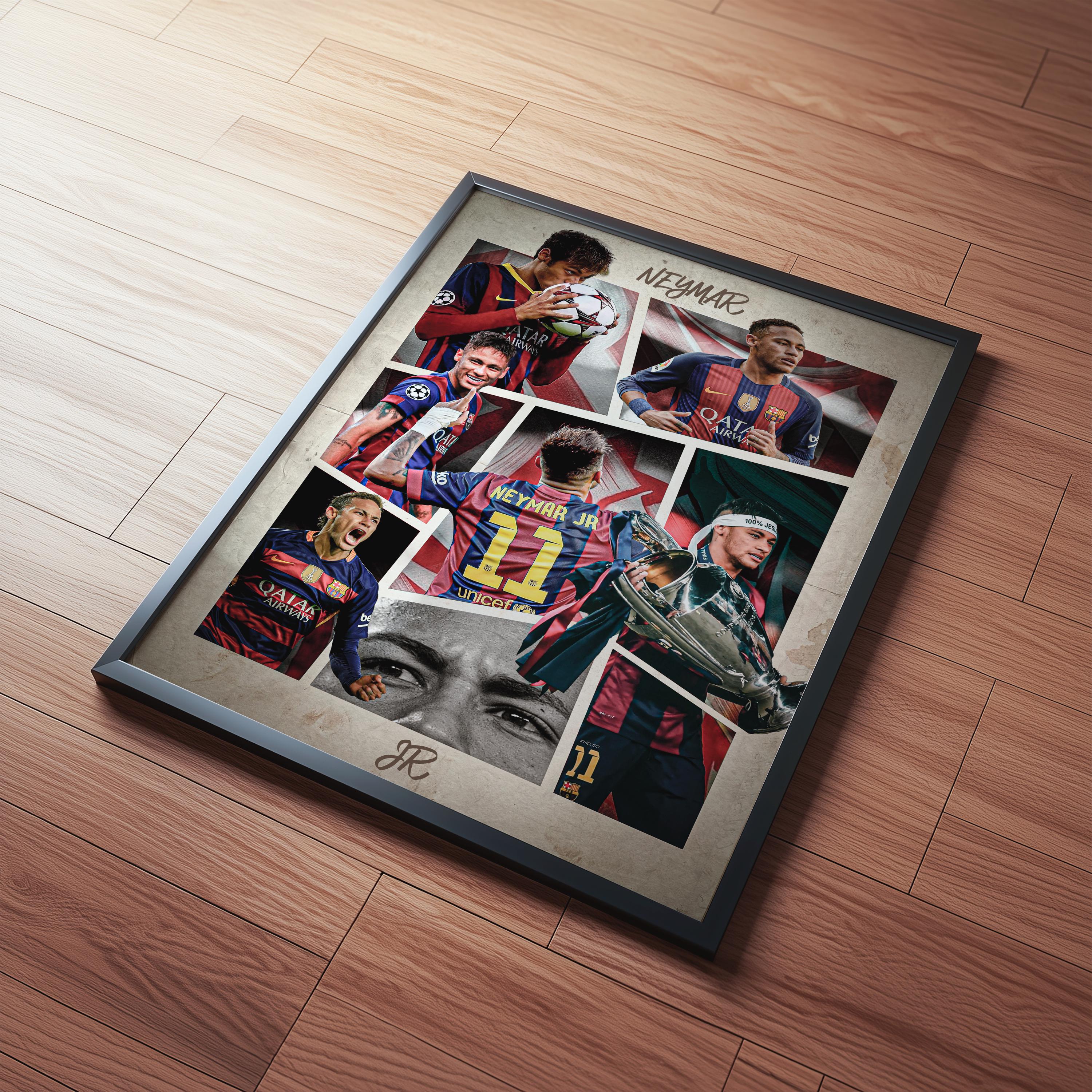 Neymar Poster, FC Barcelona Wall Decor, Football Gift, (digital ...