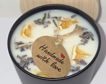 Handmade Soy Candle with Lavender & Lemon