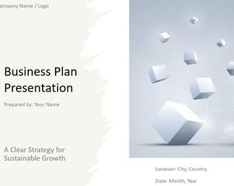Businessplan für Start-ups, Businessplan für Unternehmen, bearbeitbar und gut gestaltet, Präsentations-Pitch-Deck-Vorlage