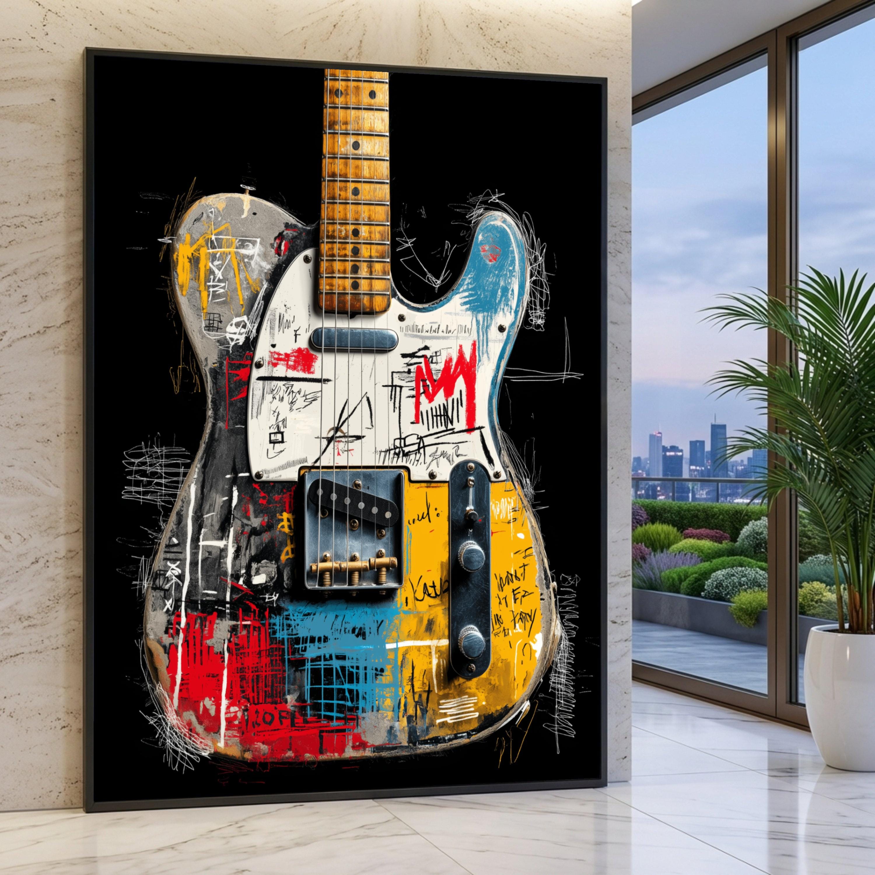 Guitar graffiti art - Etsy 日本