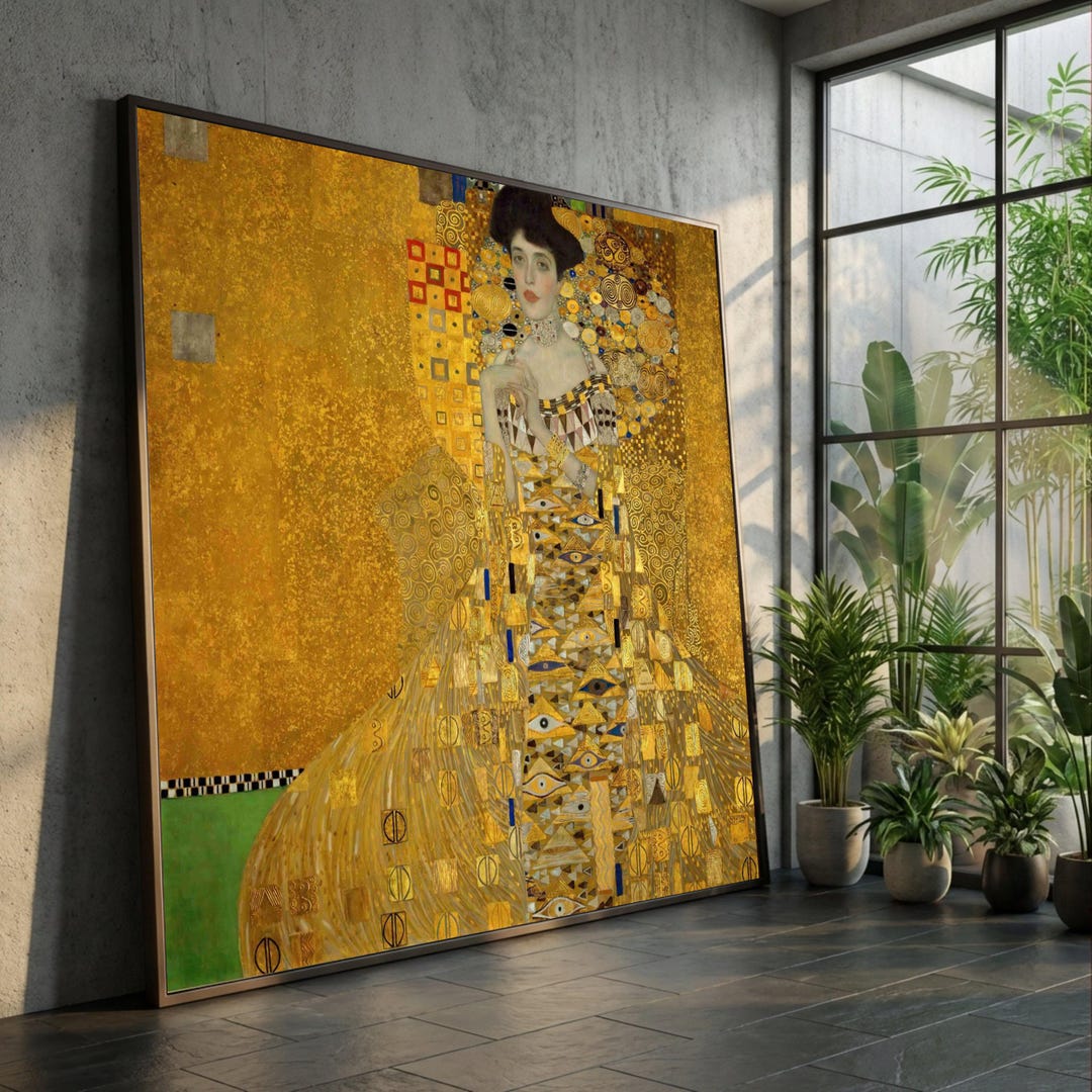 Elegant Portrait of Adele Bloch-bauer I Canvas, Gustav Klimt Gold Art ...