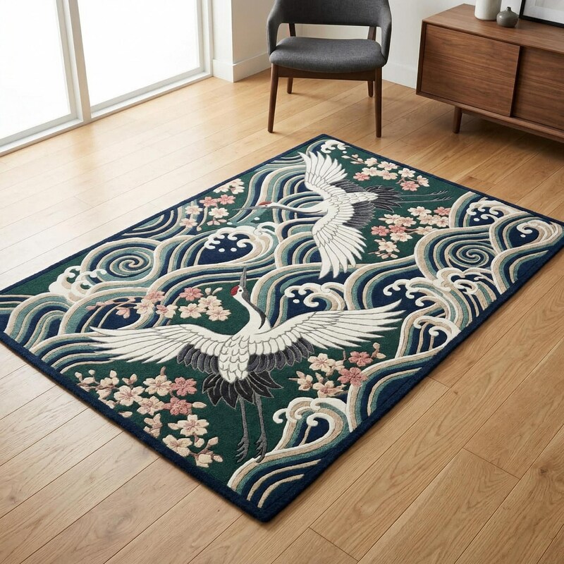 Simplistic Rugs Japanese Japanese Rug 5x7 - Etsy