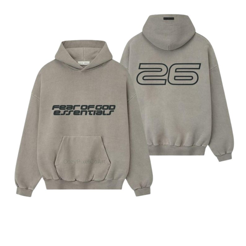 Fear of God Essentials Hoodie Oversized Pullover Sweatshirt image 1