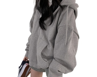 Unisex Cozy Oversized Zip Hoodie Jacket