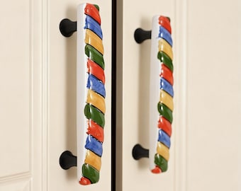 Cute Ceramic Knobs | Handmade Cabinet Pulls | Dresser & Drawer Hardware