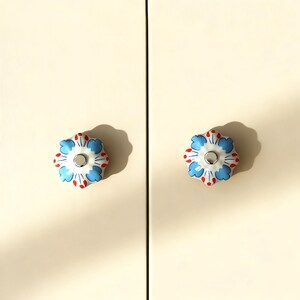 Hand-Painted Pumpkin Ceramic Wardrobe Knob, French Vintage Drawer Pull