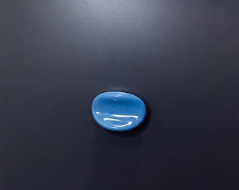 Blue Ceramic Single Hole Cabinet Knob, Fresh European American Style Drawer Pull