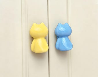 Cute Ceramic Knobs | Handmade Cabinet Pulls | Dresser & Drawer Hardware