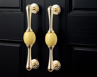 Ceramic Cabinet Pull, Colorful Handles, Cabinet Drawer Pulls