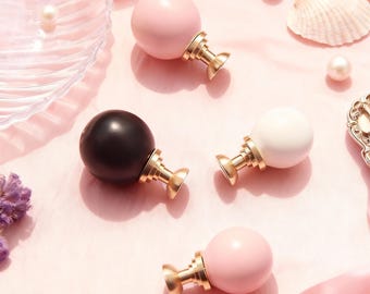 Round Ceramic Knob, Pink Drawer Handles, Knobs for Kid